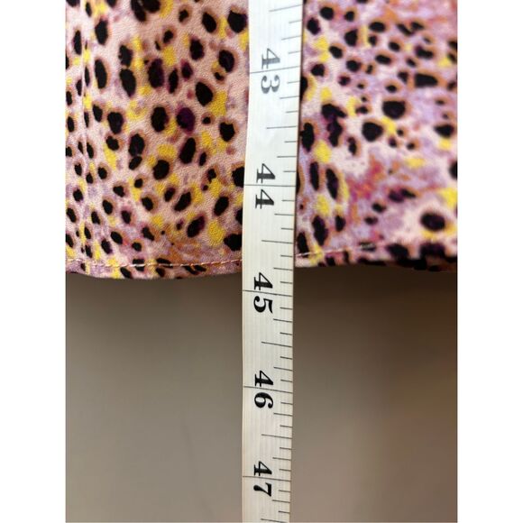 Nanette Lepore Leopard Smocked Waist Sleeveless Midi Dress Sz 12 - Picture 10 of 10